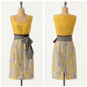 Anthropologie Blooming Goldenrod Dress (Yellow)